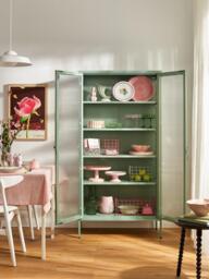 Metal Display Cabinet The Collector with Ribbed Glass - thumbnail 7