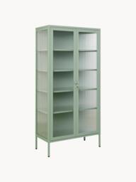 Metal Display Cabinet The Collector with Ribbed Glass - thumbnail 1