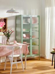 Metal Display Cabinet The Collector with Ribbed Glass - thumbnail 2