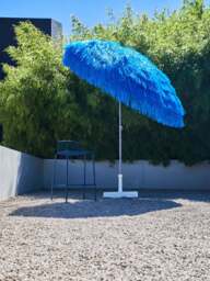 Height-Adjustable Beach Parasol Hawaii with Fringes, Ø 200 cm - thumbnail 2