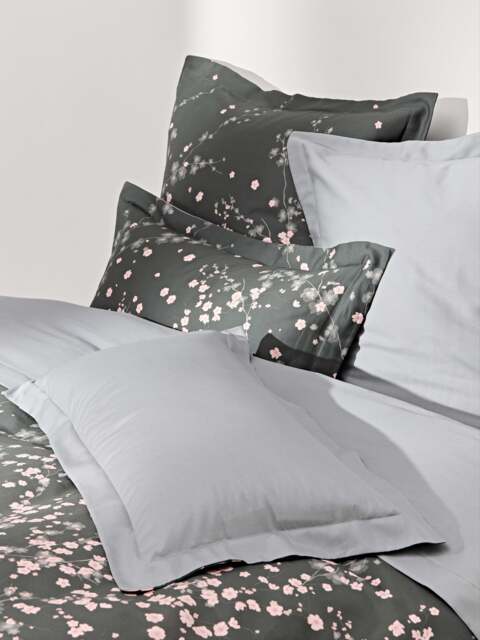 Cotton Sateen Duvet Cover Sakura with Floral Print