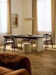 Oval Oak Wood Dining Table Dune, in various sizes - thumbnail 6