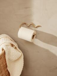 Handmade Wall-Mounted Metal Toilet Roll Holder Curvature - thumbnail 2