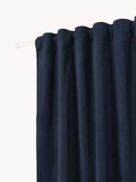 Velvet Dim-Out Multi-Band Curtains Rush, Set of 2, W 135 cm - thumbnail 3
