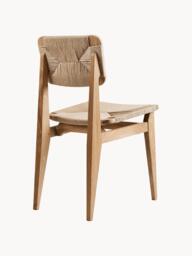 Oak Wood Dining Chair C-Chair with Woven Seat Surface - thumbnail 3