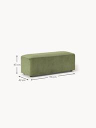 XL Corduroy Ottoman Melva, W 116 x D 42 cm - thumbnail 8