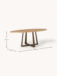 Oval Dining Table Amella, in various sizes - thumbnail 9