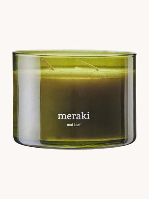 Scented Three-Wick Candle Oud Leaf (Geranium, Rose, Sandalwood) - image 1