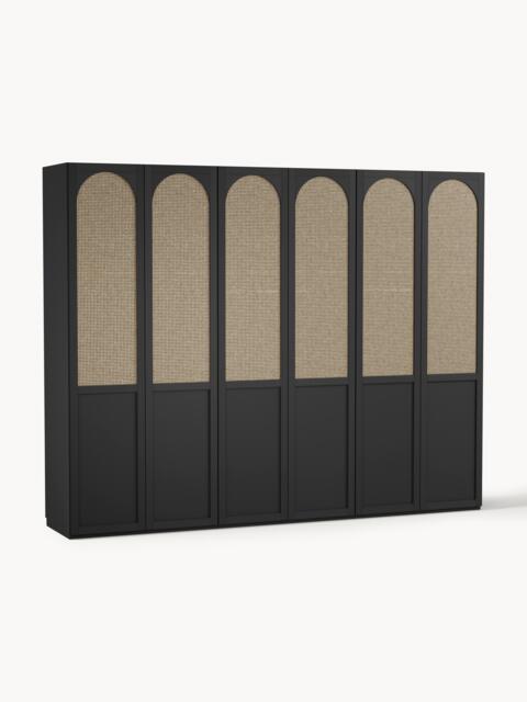 Modular Hinged Door Wardrobe Jeanne, 300 cm Wide, in various sizes