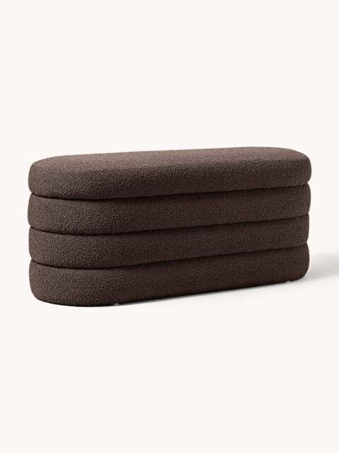 Bouclé Upholstered Bench Alto with Storage Space - image 1