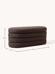 Bouclé Upholstered Bench Alto with Storage Space - thumbnail 9