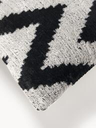 Silk Velvet Cushion Cover Velvety with Zigzag Pattern - thumbnail 3