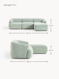 Modular Bouclé Sofa Sofia (3-seater) - thumbnail 8