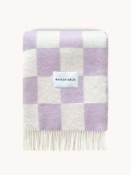 Wool Blanket Checkerboard with Checked Pattern
