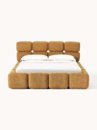 Upholstered Teddy Bouclé Bed Tayla - thumbnail 2