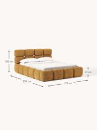 Upholstered Teddy Bouclé Bed Tayla - thumbnail 9