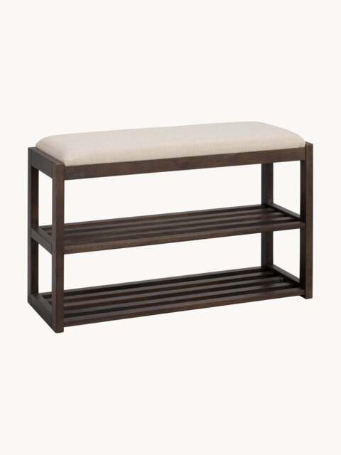 Oak Wood Bench Confetti with Shoe Rack - image 1