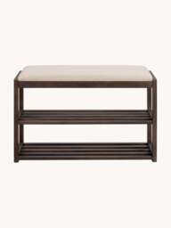 Oak Wood Bench Confetti with Shoe Rack - thumbnail 2