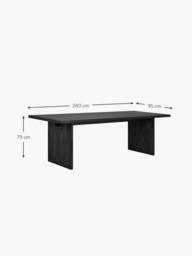 Oak Wood Dining Table Emmett, 240 x 95 cm - thumbnail 5