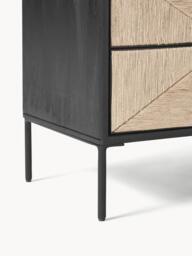 Mango Wood Bedside Table June with Drawers - thumbnail 9