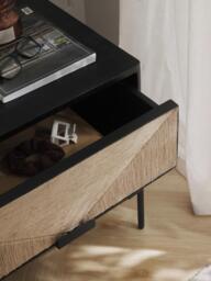 Mango Wood Bedside Table June with Drawers - thumbnail 3