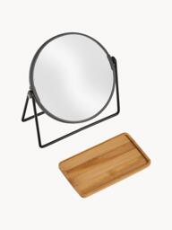 Round Cosmetic Mirror Nora with Shelf and Magnification - thumbnail 4