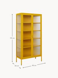 Metal Display Cabinet The Collector with Ribbed Glass - thumbnail 8