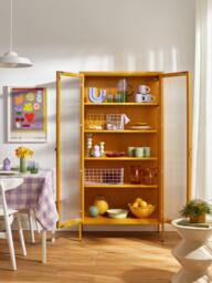 Metal Display Cabinet The Collector with Ribbed Glass - thumbnail 7