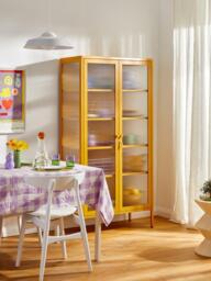 Metal Display Cabinet The Collector with Ribbed Glass - thumbnail 2