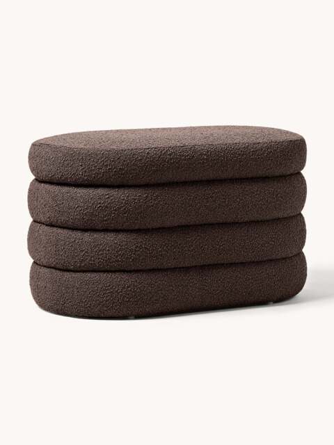 Small Bouclé Upholstered Bench Alto with Storage Space - image 1