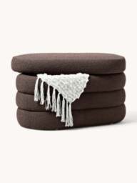 Small Bouclé Upholstered Bench Alto with Storage Space - thumbnail 3