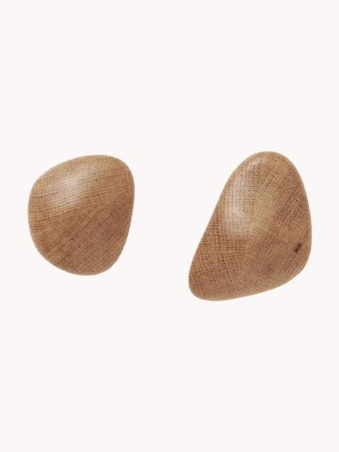 Ash Wood Wall Hooks Cairn, Set of 2 - image 1