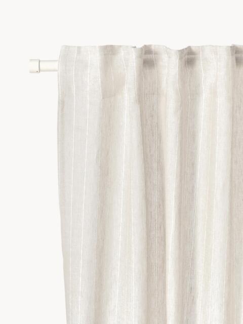 Sheer Multi-Band Curtains Birch, Set of 2, W 130 cm