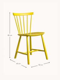 Handmade Beech Wood Dining Chair J46 - thumbnail 3