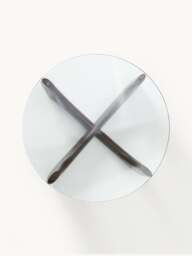 Round Wooden Coffee Table Miya with Glass Top - thumbnail 5