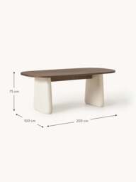 Oval Oak Wood Dining Table Dune, in various sizes - thumbnail 8