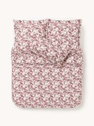 Leaf Print Duvet Cover Pola in Linen-Cotton Blend - thumbnail 2