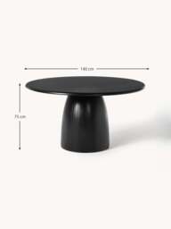 Round Dining Table Nelly with Groove Structure, in various sizes - thumbnail 7