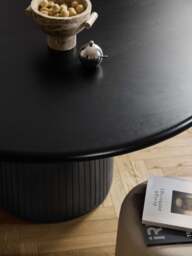 Round Dining Table Nelly with Groove Structure, in various sizes - thumbnail 6