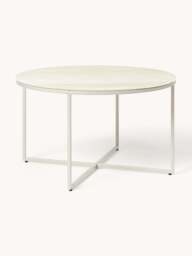 Round Coffee Table Antigua with Travertine Effect Glass Top