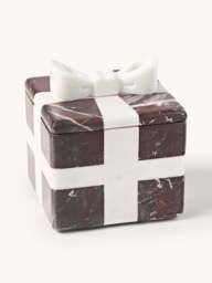 Decorative Christmas Box Cutemas, Rosso Levanto Marble, W 12 cm - thumbnail 1