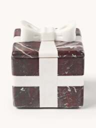 Decorative Christmas Box Cutemas, Rosso Levanto Marble, W 12 cm - thumbnail 2
