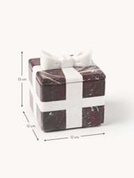 Decorative Christmas Box Cutemas, Rosso Levanto Marble, W 12 cm - thumbnail 9