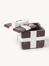 Decorative Christmas Box Cutemas, Rosso Levanto Marble, W 12 cm - thumbnail 3