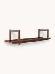 Oak Shelf Alex with Glass Shelves - thumbnail 1