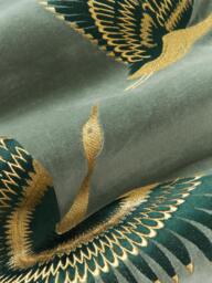 Embroidered Velvet Cushion Cover Onyx with Fringes - thumbnail 7