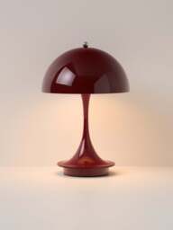 Small Portable LED Table Lamp Panthella 160, Design Verner Panton - thumbnail 4