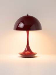 Small Portable LED Table Lamp Panthella 160, Design Verner Panton - thumbnail 5
