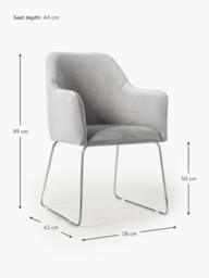 Velvet Armchair Isla - thumbnail 6