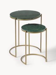 Marble Side Tables Ella, Set of 2 - thumbnail 1